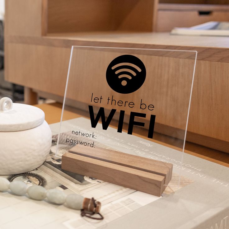 Акриловая карта паролей Wi-Fi.